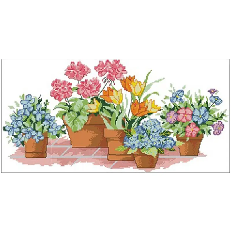 

Spring Terrace patterns Counted Cross Stitch 11CT 14CT 18CT DIY Cross Stitch Kits Embroidery Needlework Sets home decor