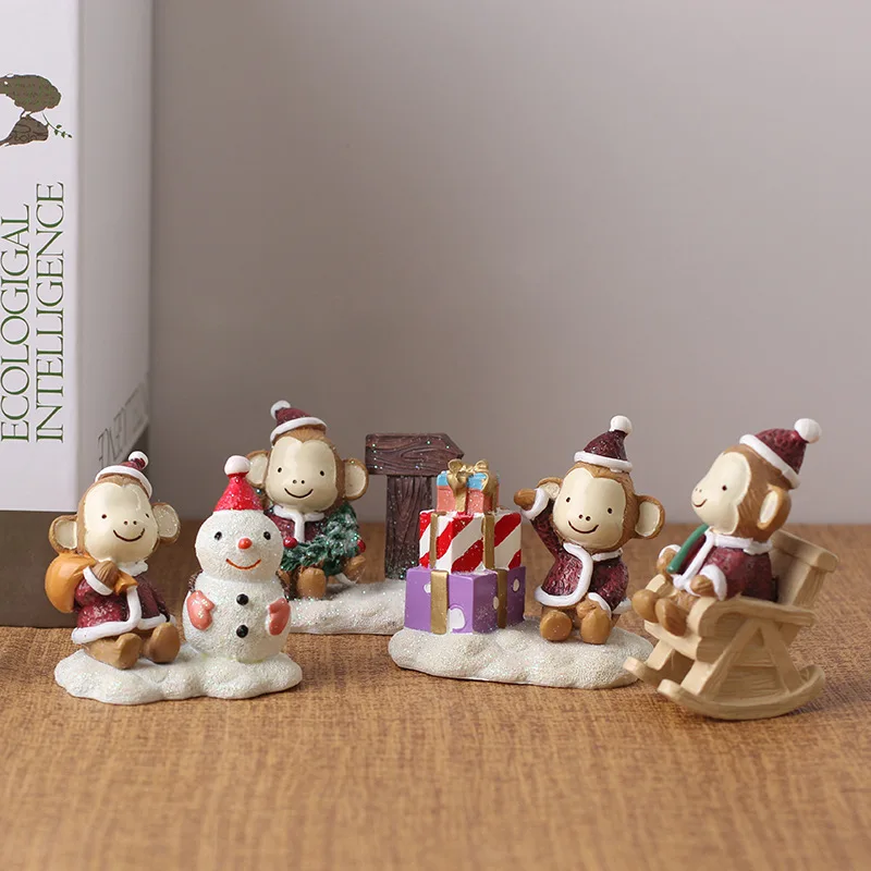 1 шт в виде симпатичной обезьянки нижнее белье Рождественская елка украшения