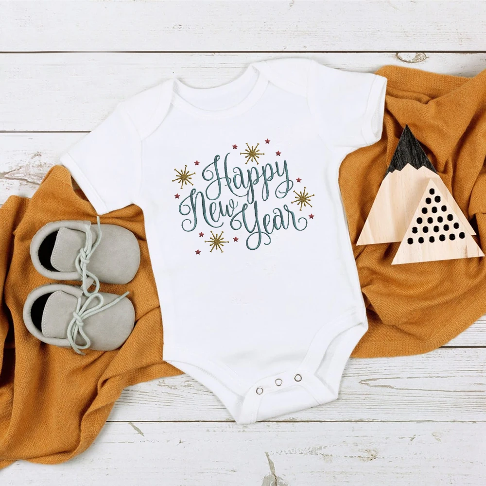 

Боди с коротким рукавом для маленьких мальчиков и девочек, Всесезонная одежда для малышей, объявление о новогоднем подарке, 2022