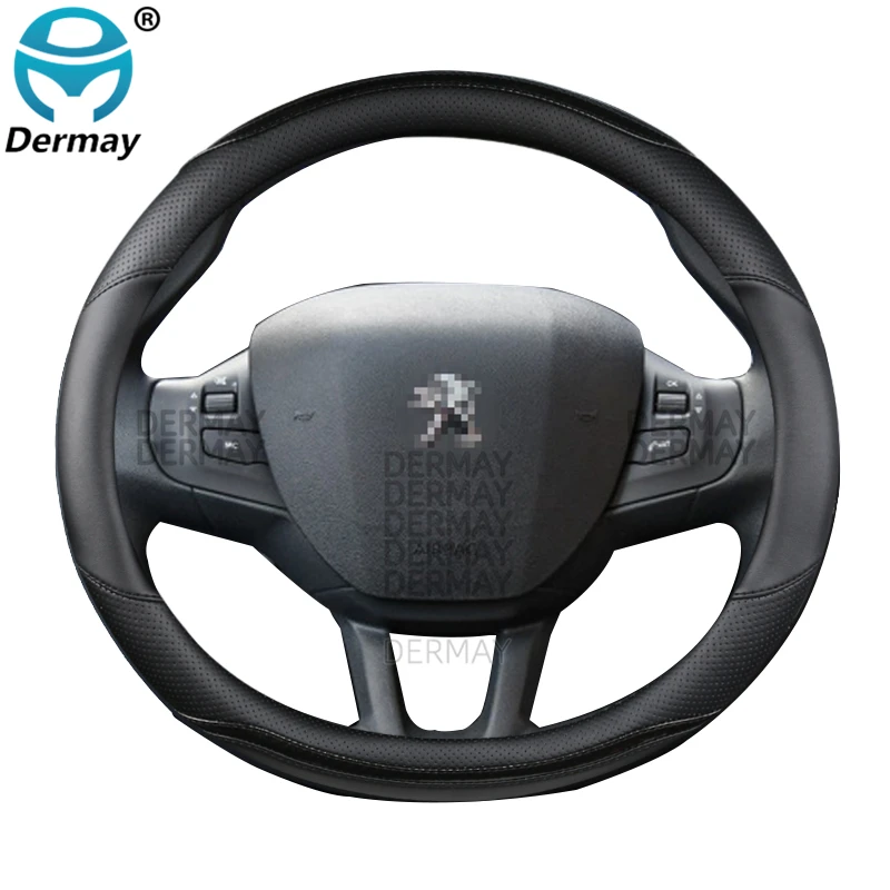 Автомобильные аксессуары для Peugeot 2008 2013 ~ 2018 лет чехол рулевого колеса автомобиля