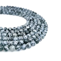 4 12mm round natural stone smooth beads back and white spot jasper jewelry making bracelet necklace energy crystal yoga gemstone