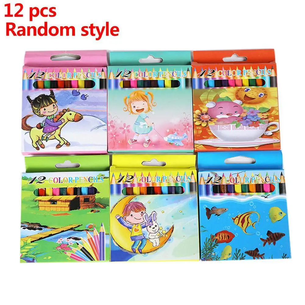 

12 цветов/набор случайных Цветные карандаши профессиональный цветной мягкий для школы акварель принадлежности деревянные карандаши эскиз ...