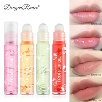 6 color roll on fruit lip oil liquid lipstick transparent long lasting moisturizing repair lip gloss fade lips lines lip makeup