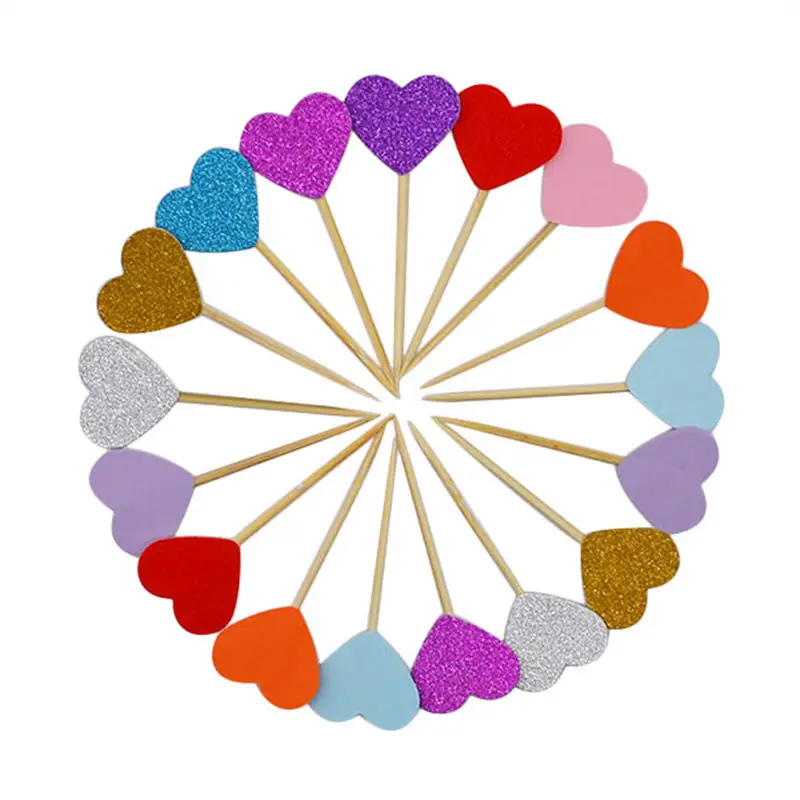 20 шт. мини капкейк сердечко для украшения торта на день рождения|Товары тортов| |