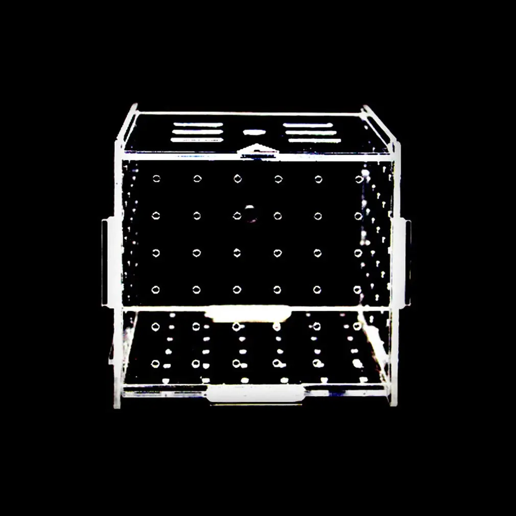 Прозрачный аквариумный инкубатор для рыб коробка размножения одна и Двойная