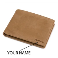 bobo bird genuine leather wallet engrave your name 4 colors slim purse money wallet money clip gift for him customize