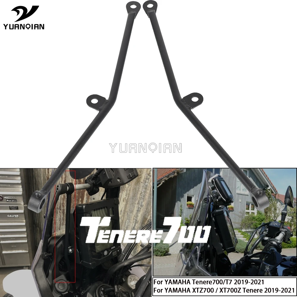 

For YAMAHA Tenere700 XTZ700 XT700Z T7 Rally GPS Navigation Stand Anti-Bobble-Head Bracket Prevent Jitter Support Damping Holder