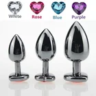 100% маленькая Анальная пробка Ручной работы Бусины из нержавеющей стали + Ювелирные изделия с кристаллами секс-игрушки товары для взрослых Анальная пробка для женщин и мужчин