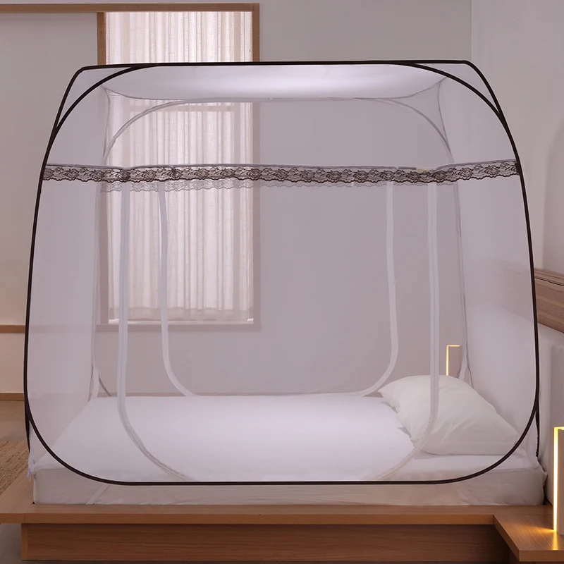 

Foldable Yurt Mosquito Nets Princess Mesh Durable Breathable Mosquito Nets Kawaii Creativity Klamboe Roze Room Decor EB50WZ