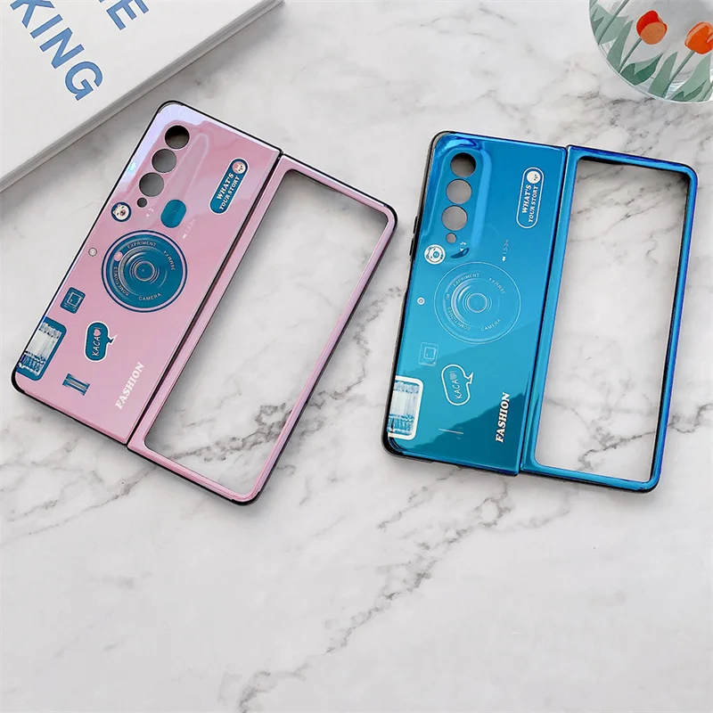 

Camera Pattern Phone Case For Samsung Galaxy Z Fold 3 Shockproof Fashion Back Cover For Galaxy Z Fold 3 5G