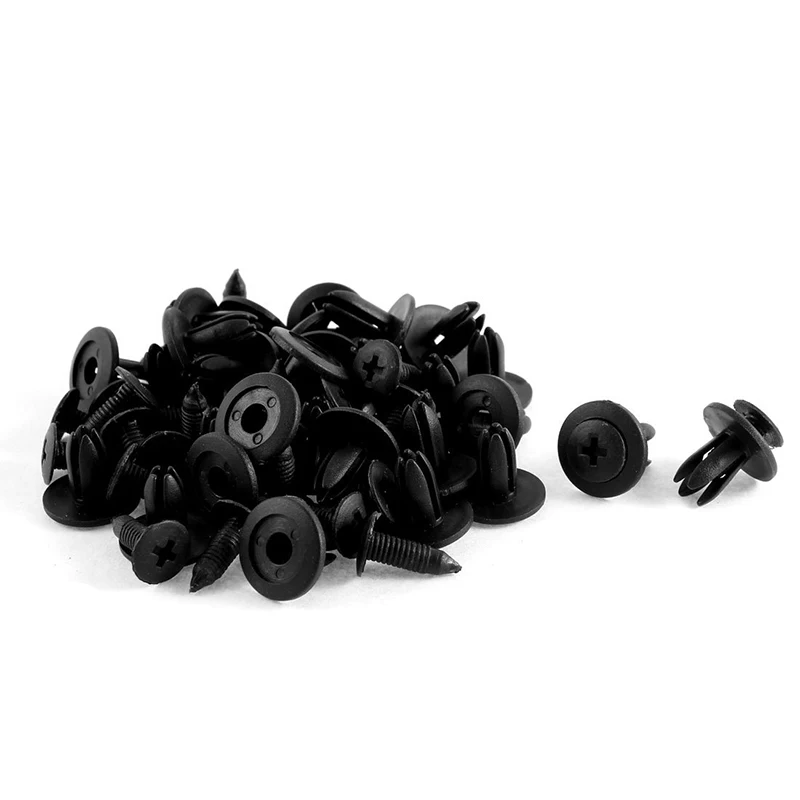

50pcs Fastener clips Door Rivets Accessory Black Bumper Closure Fender