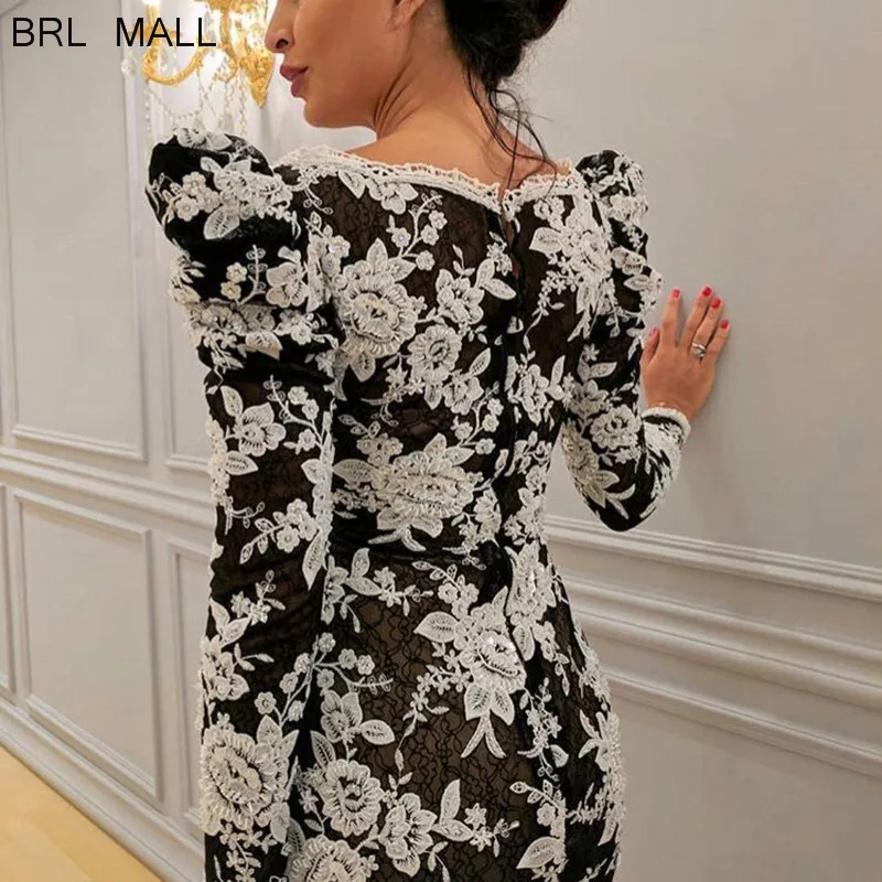 

Robes de soire 2020 Black Lace African Evening Dresses Arabic Dubai Appliques Formal Prom Dress vestido de fiesta Evening Gowns