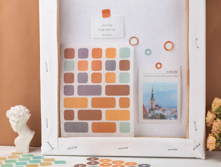10 шт./партия Геометрическая наклейка s Bullet Journal sticker s квадратная круглая Алмазная картина наклейки для дневника Скрапбукинг этикетка наклейка