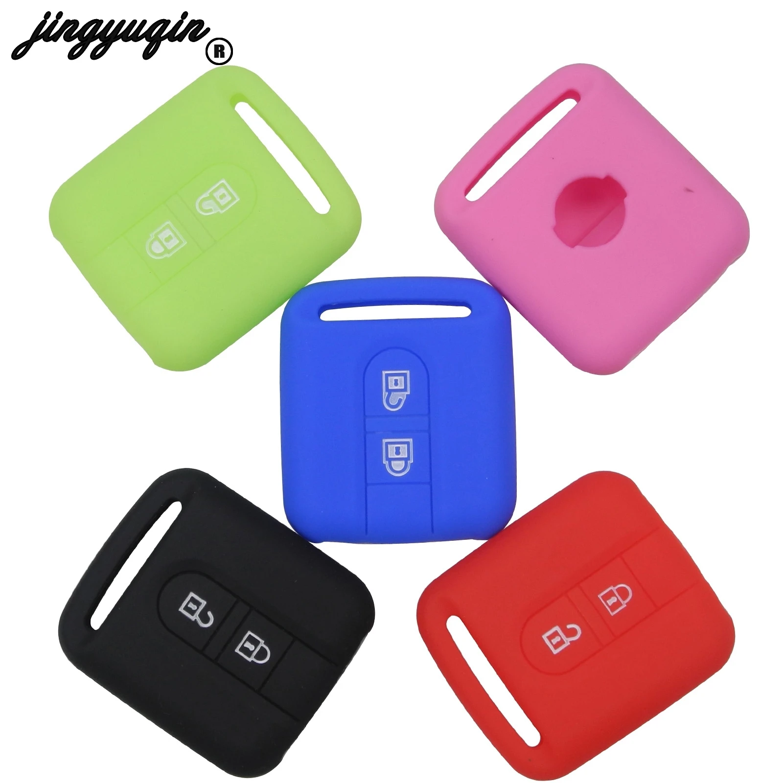 

Jingyuqin 2 кнопки силиконовый чехол для автомобильного ключа дистанционного управления брелок для Nissan Qashqai Micra Navara Almera новый держатель Procted