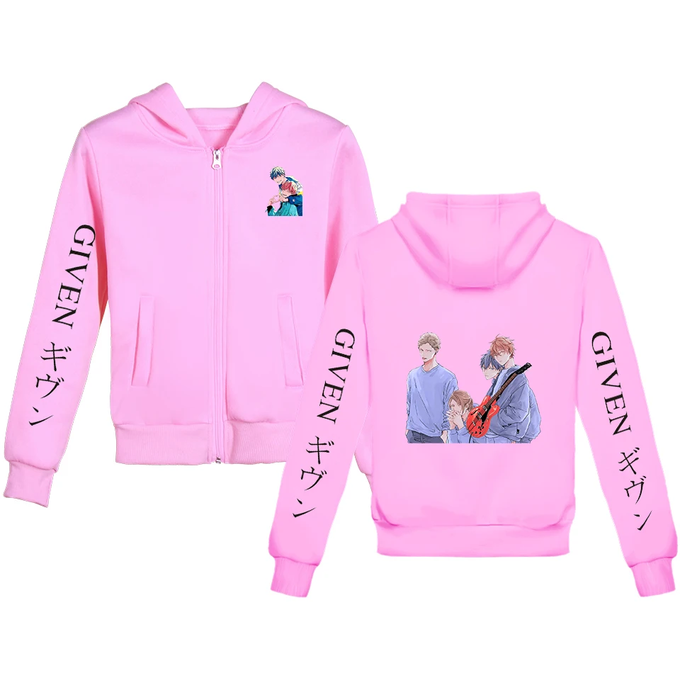 

2021 New The Future of Being Given Kids Zip up Hoodie Given Anime Hoodies Boys and Girls Kawaii Clothes