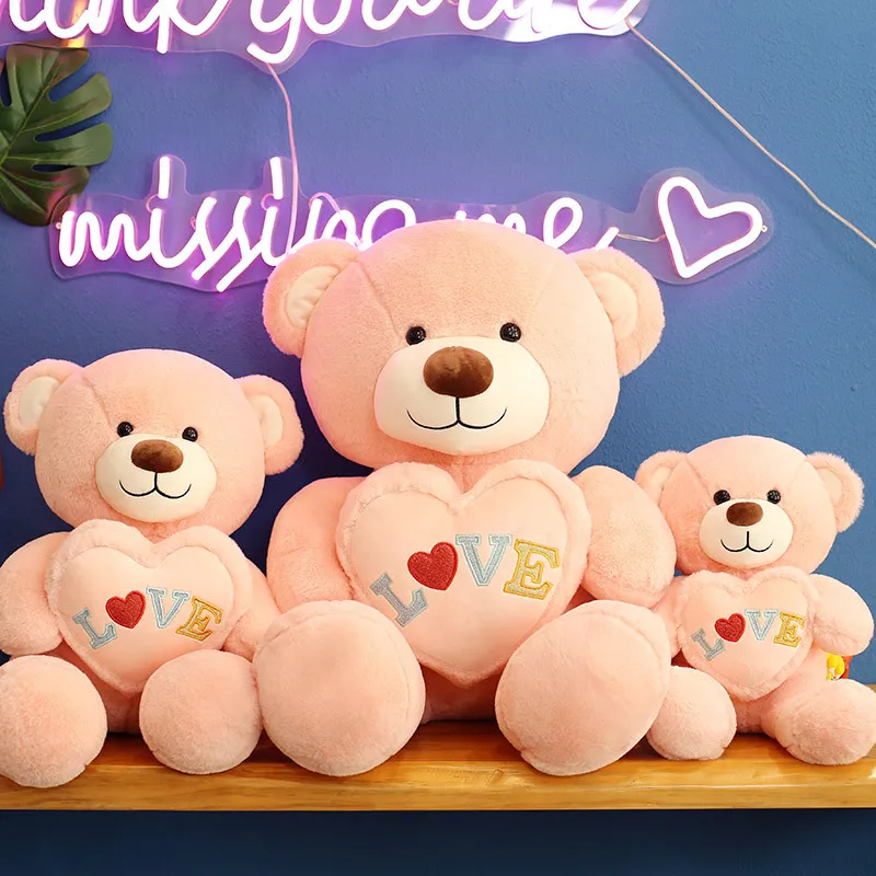 

Cute Heart Bear Doll Plush Toy Cartoon Kawaii Teddy Bear Doll Girls Sleep Pillow Hugs Birthday Gift Couple Gift Confession Props
