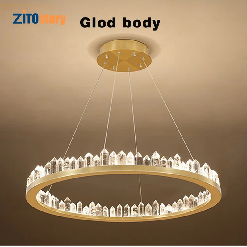 

Modern LED Crystal Pendant ceiling lamps nordic loft Light luxury living room hanging decor suspended light fixture