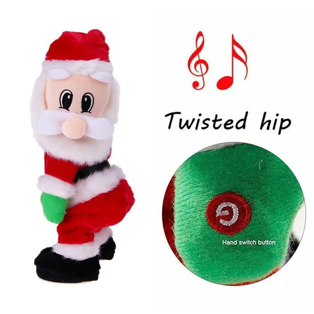 Santa Claus Toy Electric Twerk Singing Dancing hip shake Figure Twisted Hip Toys for children Christmas New Year | Игрушки и хобби
