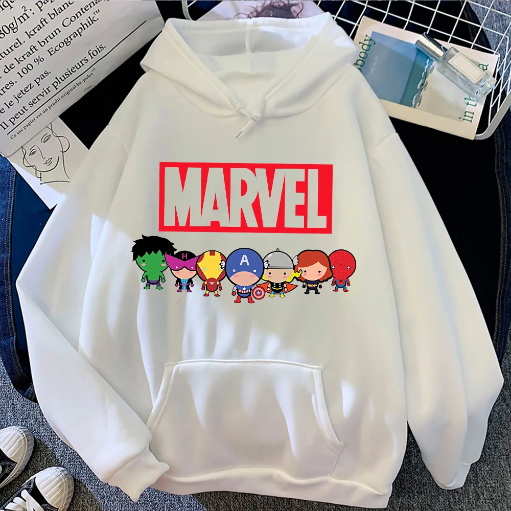 

Marvel Super Hero Spiderman Hooded Sweatshirt Hoodies Pullover Clothes The Avengers Harajuku Men Women Autumn Winter Unisex Tops