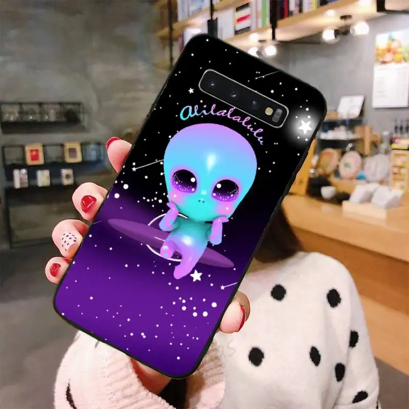 

Alien Art Black funny Phone Cases For Samsung A50 A51 A71 A20E A20S S10 S20 S21 S30 Plus ultra 5G M11 funda shell