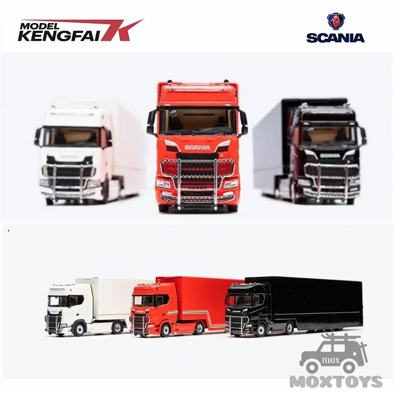 

KengFai 1:64 Scania V8 730S 4X2 Truck with Trailer Transport Vehicle Diecast Model Car