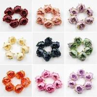 artificial flower heads champagne home peony 10pcs wedding bouquet decoration