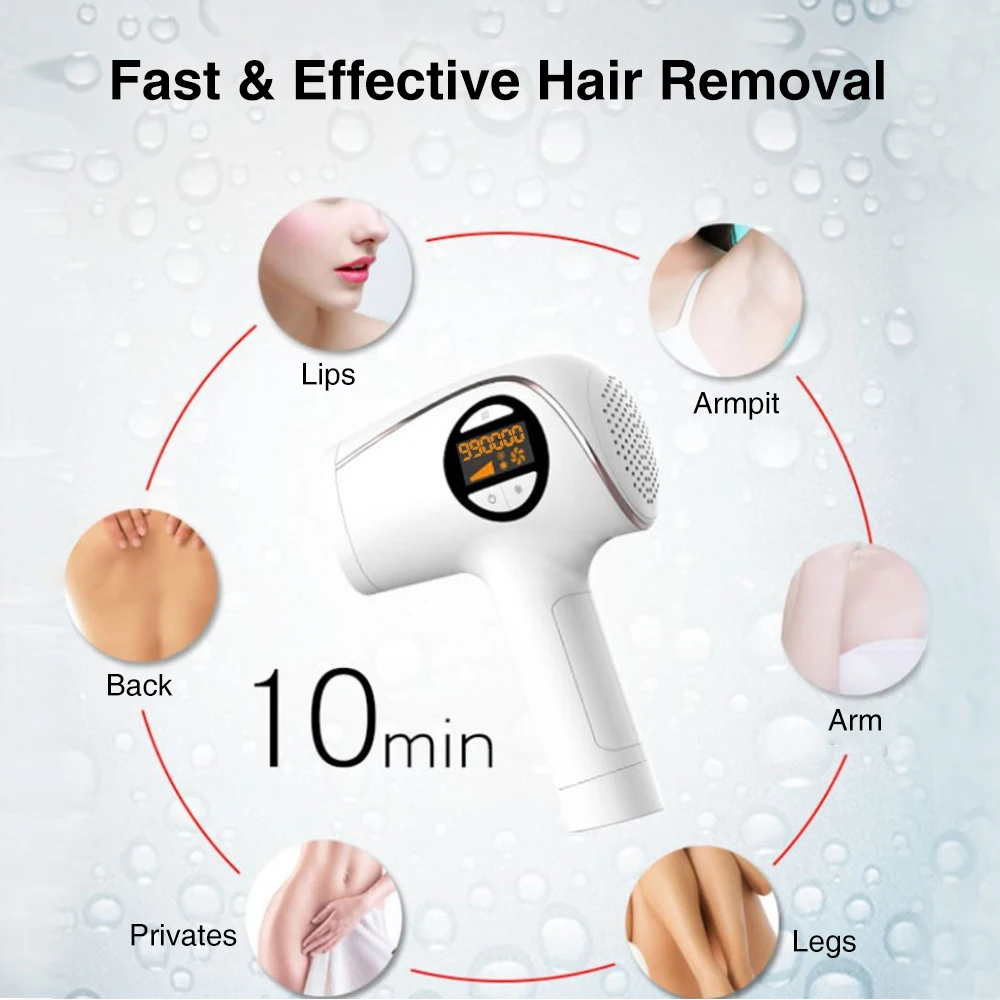 

Ice Cool IPL Laser Hair Removal Machine 999999 Flashes Painless Permanent Electric Epilator Women Body Facial Laser Hair Remover