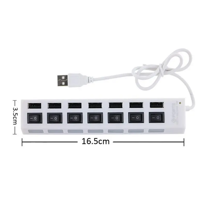 7 портовый переключатель USB 2 0 сетевые хабы Бесплатный драйвер удобное практичное