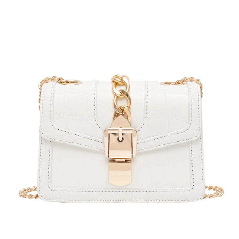 

pattern Square Stone Crossbody Bag 2021 Fashion New Quality Leather Women's Designer Handbag Lock Chain Shoulder Messenger Bag