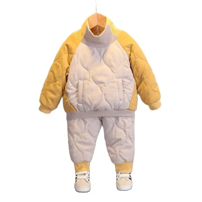 2021 Newborn Clothes Roupa Infantil New Clothing Set Winter Warm Suit Lovely Bear Cotton Velvet Boy's Toddler 0-4 Yea