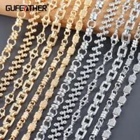 gufeather c253diy chain18k gold platedcopperrhodium platedjewelry findingsdiy bracelet necklacejewelry making50cmlot