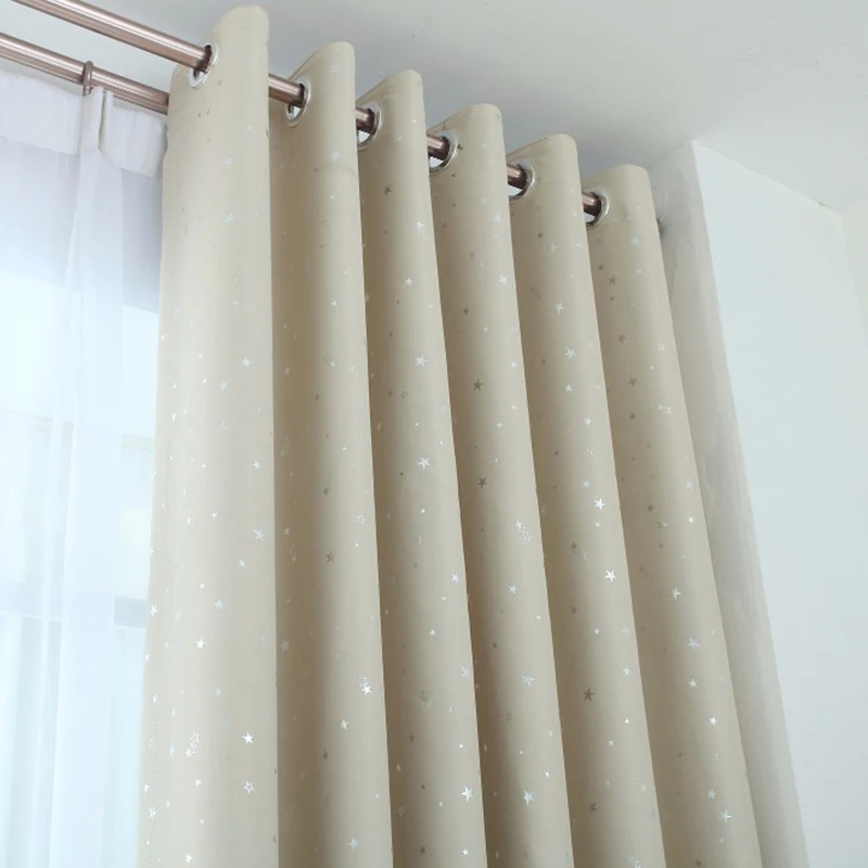 Блестящие детские шторы со звездами для детей мальчиков и девочек спальни