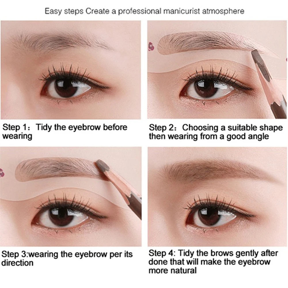 Набор шаблонов для бровей для начинающих "Карточный дрозд".