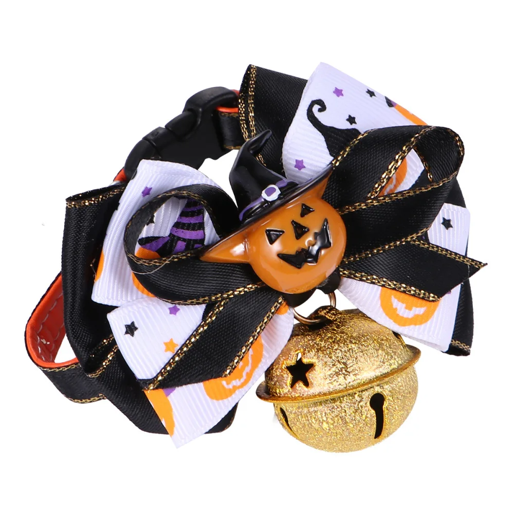 Собачий ошейник с колокольчиками ремешок на шею в виде тыквы для собак и домашних