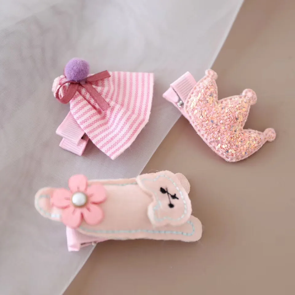 5 шт./компл. милые детские заколки для девочек цветочные зажимы волос аксессуары