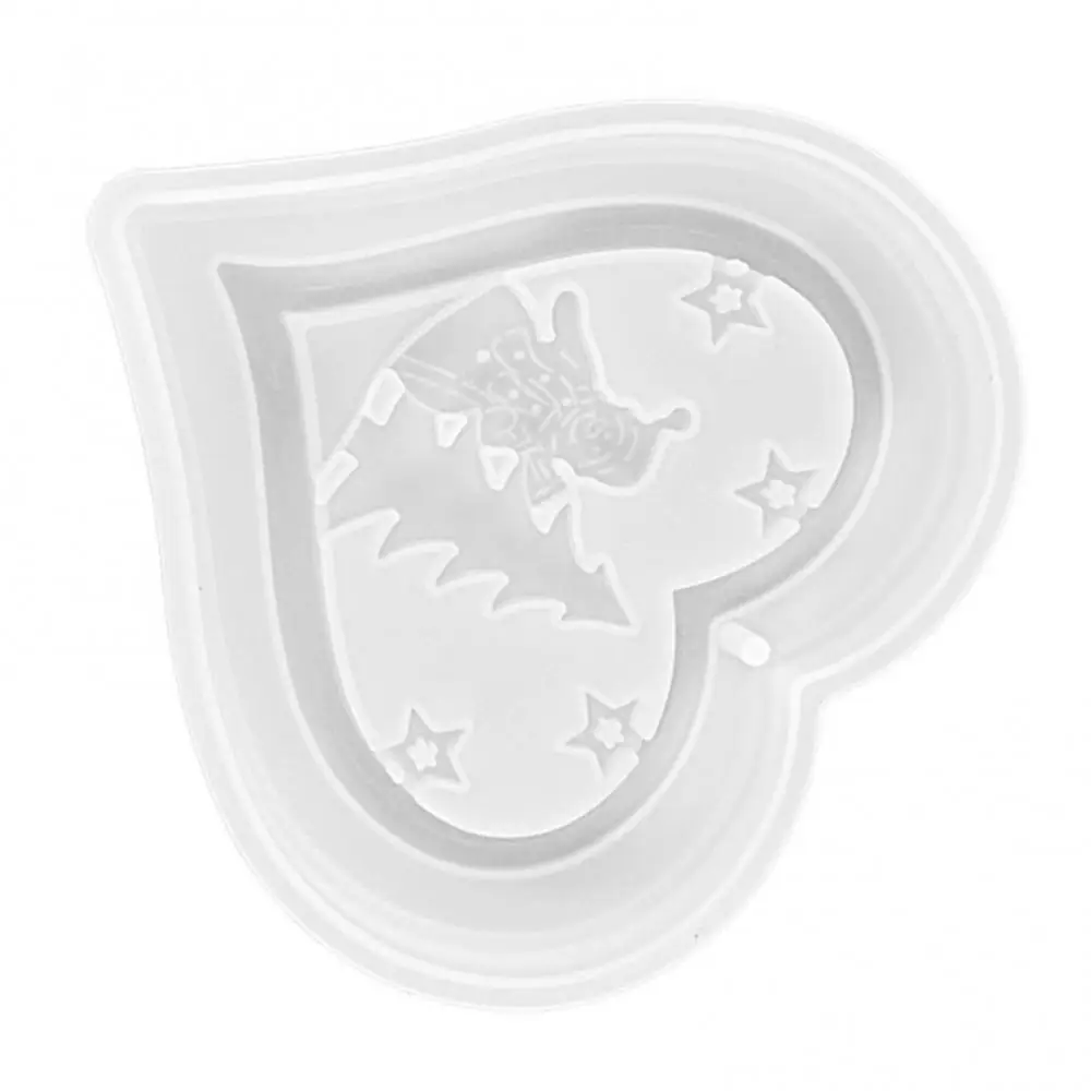 

Hot Sales DIY Crystal Epoxy Durable Christmas Tree Heart Shape Mold Craft Making Tool