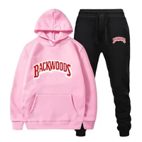 fashion brand backwoods mens set fleece hoodie pant thick warm tracksuit sportswearhooded track suits male sweatsuit tracksuit