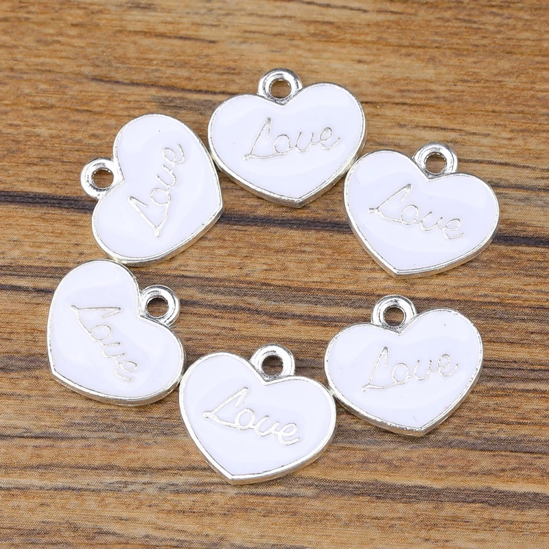 15 Pieces Silver DIY ремесло ювелирных изделий золото/серебро эмалированный Шарм-подвеска в виде цветка Подвески Аксессуары для женщин дети серьги браслет ожерелье изготовление - Окраска металла: 15 Pieces Silver