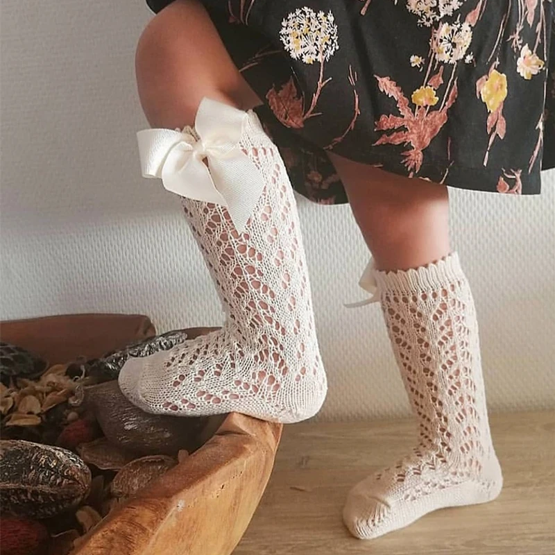 Гольфы для маленьких девочек летние носки принцессы в испанском стиле с большим