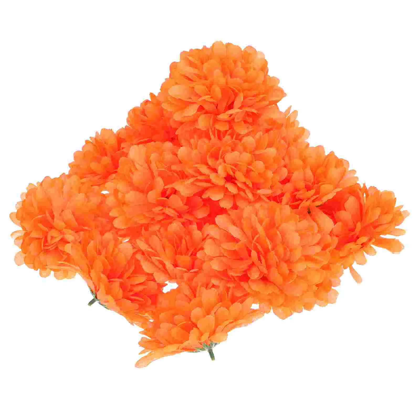 

20Pcs Decorative Fake Chrysanthemum Chic Emulation Flower Ornament Orange