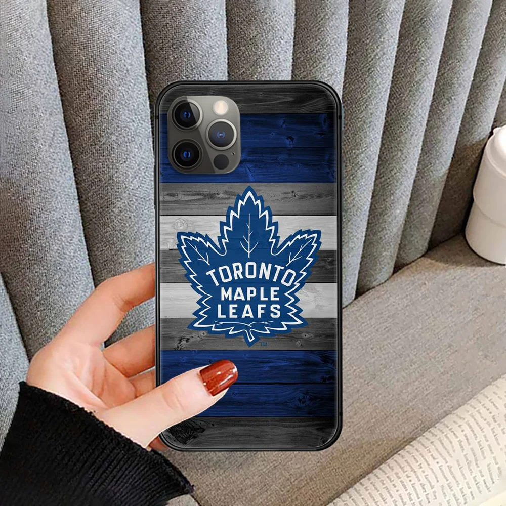 

Maple Leafs Phone Case cover For iphone 5 5S 6 6S PLUS 7 8 11 12 mini X XR XS PRO SE 2020 MAX black bumper silicone cover trend