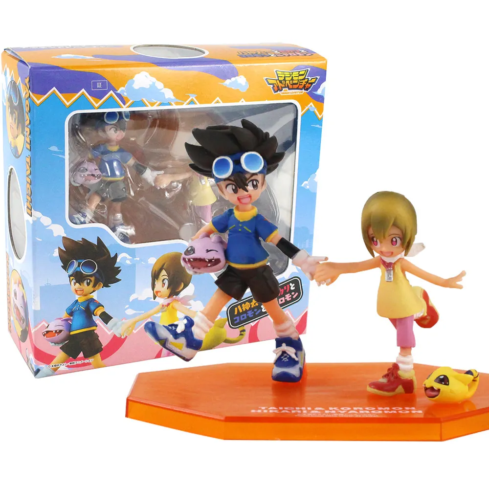 Аниме фигурки приключений Taichi Yagami Hikari ишида Ямато Garurumon Koromon Tailmon Wizarmon