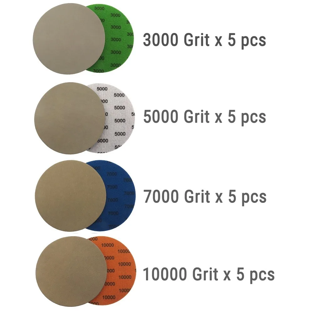 

125 Mm/5 Inch Sanding Discs 20pc 20pcs 20pieces 3000/5000 /7000 /10000