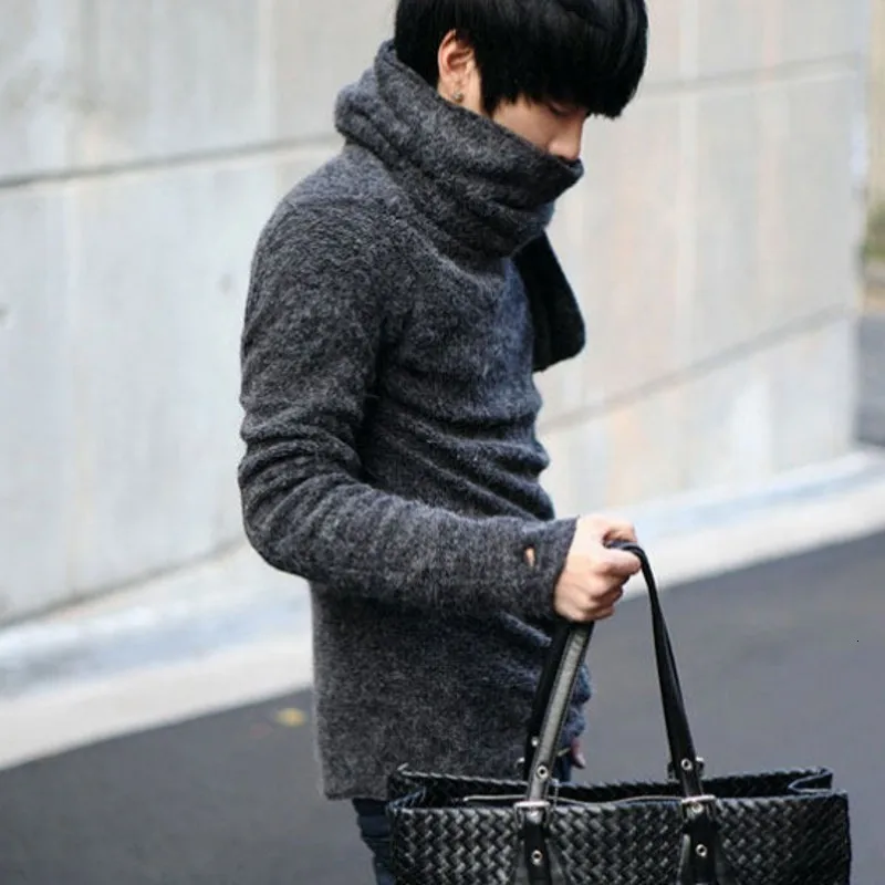 Новинка 2020 модные корейские мужские осенние Свободные шерстяные толстые свитера