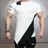 2021 gyms bodyengineers summer the stadium shark stringer t shirt man bodybuilding and fitness crime short sleeve t shirt