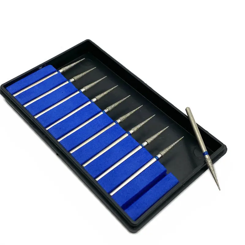 10 шт. Алмазная дрель для ногтей MM27 Фрезерный резак стоматологический