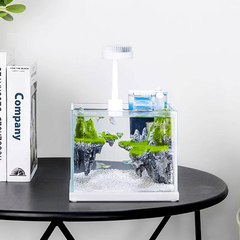 

Office small fish tank, desktop small fish tank, glass small aquarium