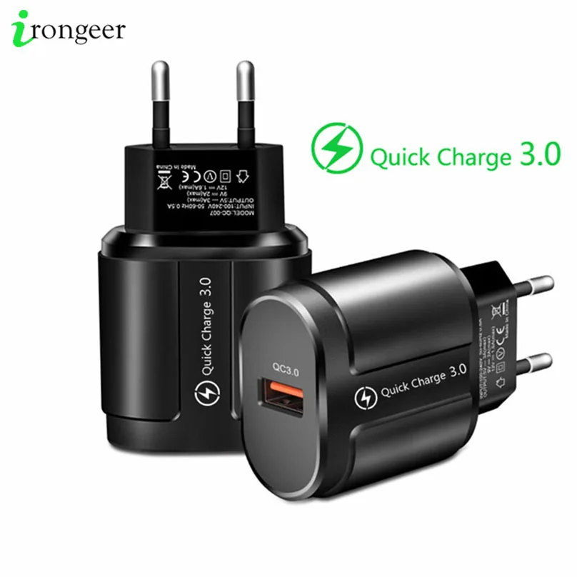 Зарядное устройство USB с разъемом EU/US для iPhone 7, 8, 11, QC3.0, быстрая зарядка, адаптер для huawei mate 30, зарядное устройство для мобильных телефонов, быстрая зарядка 3,0