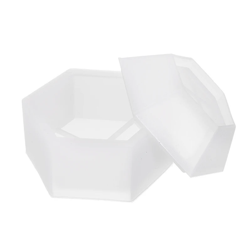 

Hexagon Silicone Storage Box Mold Jewelry Bead Resin Epoxy Mould Hexagon Jewelry Earings Pendant Charms Storage Box Gifts