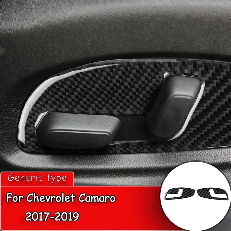 

2 шт. стайлинга автомобилей углеродного волокна Стикеры для Chevrolet Camaro 2017-2019 двери автомобиля порог для езды на велосипеде с рифленой поверхн...